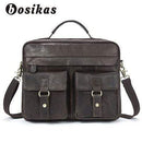 NEW Men Bag Briefcases Genuine Leather Crossbody Bags Messenger Totes Leather Handbags Laptop Bag AExp