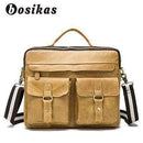 NEW Men Bag Briefcases Genuine Leather Crossbody Bags Messenger Totes Leather Handbags Laptop Bag AExp