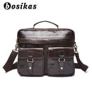 NEW Men Bag Briefcases Genuine Leather Crossbody Bags Messenger Totes Leather Handbags Laptop Bag AExp