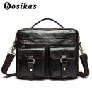 NEW Men Bag Briefcases Genuine Leather Crossbody Bags Messenger Totes Leather Handbags Laptop Bag AExp