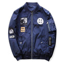 New Men Bomber Jacket Hip Hop Patch Design Slim Fit AExp