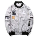 New Men Bomber Jacket Hip Hop Patch Design Slim Fit AExp