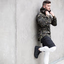 New Men Camouflage Hoodie / Pullover Fitness Bodybuilding Sweatshirts-White-S-JadeMoghul Inc.