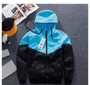 New Men Jacket with Patchwork / Reflective Waterproof Windbreaker AExp