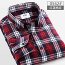New Men Plaid Shirt / Warm Long Sleeve Business Casual Shirt For Men AExp
