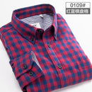 New Men Plaid Shirt / Warm Long Sleeve Business Casual Shirt For Men AExp