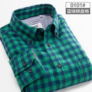 New Men Plaid Shirt / Warm Long Sleeve Business Casual Shirt For Men AExp