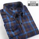 New Men Plaid Shirt / Warm Long Sleeve Business Casual Shirt For Men AExp