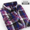 New Men Plaid Shirt / Warm Long Sleeve Business Casual Shirt For Men AExp