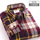 New Men Plaid Shirt / Warm Long Sleeve Business Casual Shirt For Men AExp