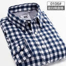 New Men Plaid Shirt / Warm Long Sleeve Business Casual Shirt For Men AExp