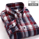 New Men Plaid Shirt / Warm Long Sleeve Business Casual Shirt For Men AExp