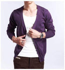 New Men's V-Neck Cardigan / Slim Thin Sweater AExp