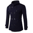 New Men's Woolen Coat - Double Breasted Outerwear Jacket AExp