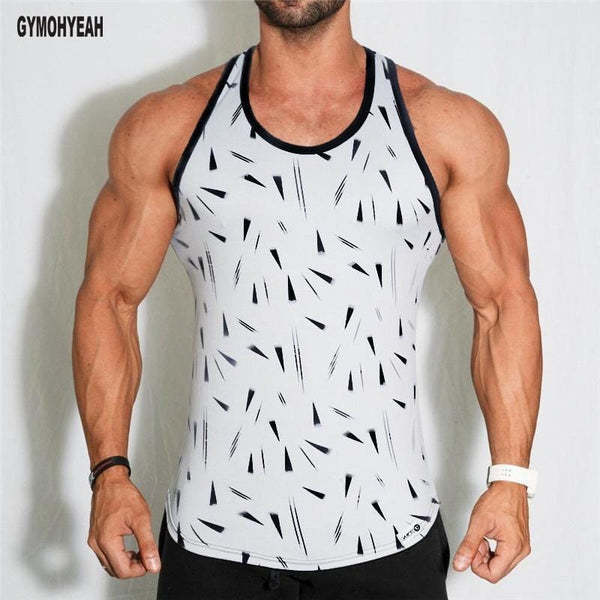 new Mens Bodybuilding Tank Tops sleeveless Shirt male Gyms Fitness vest Undershirt sportswear printing Tank Top men clothing-1-M-JadeMoghul Inc.