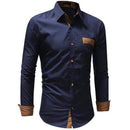 New Mens Dress Shirts Casual Shirts Hawaiian Style Slim Long Sleeve Dress Shirts Camisa Masculina Casual Shirts M-3XL AExp