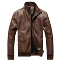 New Men's Slim Fashion Leather Jacket-brown-M-JadeMoghul Inc.