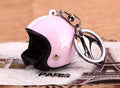 New Motorcycle Helmets Key chain Women men Cute Safety Helmet Car Keychain Bags Hot Key Ring gift Jewelry wholesale 17022