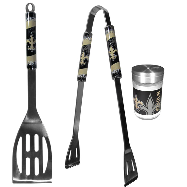New Orleans Saints 2pc BBQ Set with Season Shaker-Tailgating Accessories-JadeMoghul Inc.