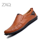 New Style Men Cow Split Leather Loafers / Slip On Comfortable Shoes AExp