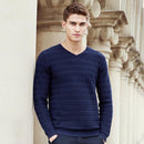 New Sweater For Men / V-Neck Men Sleek pullover-Blue-M-China-JadeMoghul Inc.