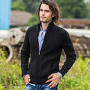 New Sweater For Men / Zipper Cardigan-Cotton Black-M-China-JadeMoghul Inc.