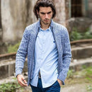 New Sweater For Men / Zipper Cardigan-Dark Grey-M-China-JadeMoghul Inc.