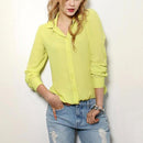 New Trendy Women's Long Sleeve Loose Chiffon Shirt Casual Blouse Tee Shirt Tops JadeMoghul Inc.