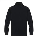 New Turtleneck Slim Pullover Solid Color Knitted Sweater For Men AExp
