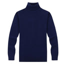 New Turtleneck Slim Pullover Solid Color Knitted Sweater For Men-Royal Blue-XL-JadeMoghul Inc.