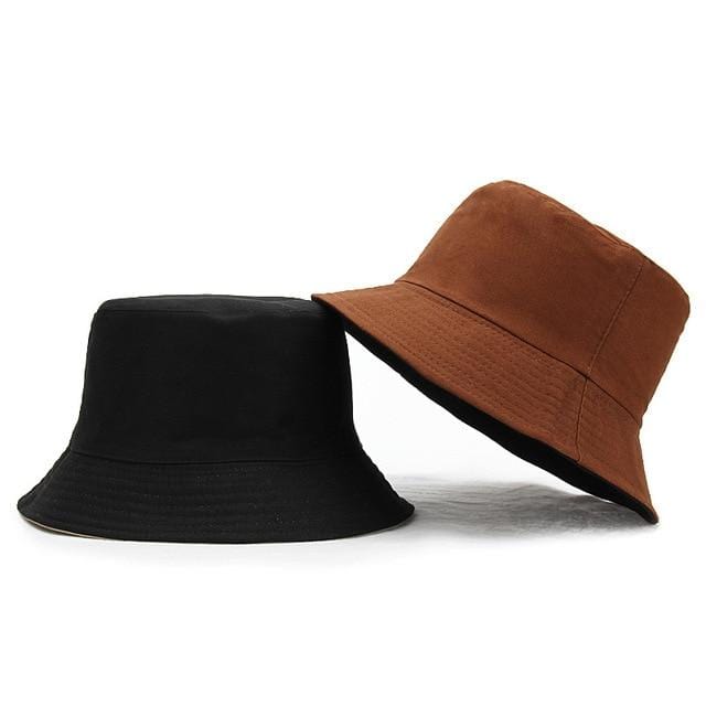 New Unisex Sun Hats Women Summer Double Side Bucket Hat Men Pure Color Panama Fedoras Outdoor Fisherman Hat Visor Basin Cap JadeMoghul Inc. 