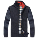 New Warm Thick Velvet Cashmere Sweater For Men / Men Solid Knitwear Coat AExp