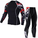 New Winter Men Thermal Underwear Set - Warm Fleece Breathable Compression Underwear Suits-Sky Blue-S-JadeMoghul Inc.