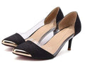 New Women Shoes High Heels Metal Head Pointed Sexy Women Pumps party Wedding shoes For Women size 34-40