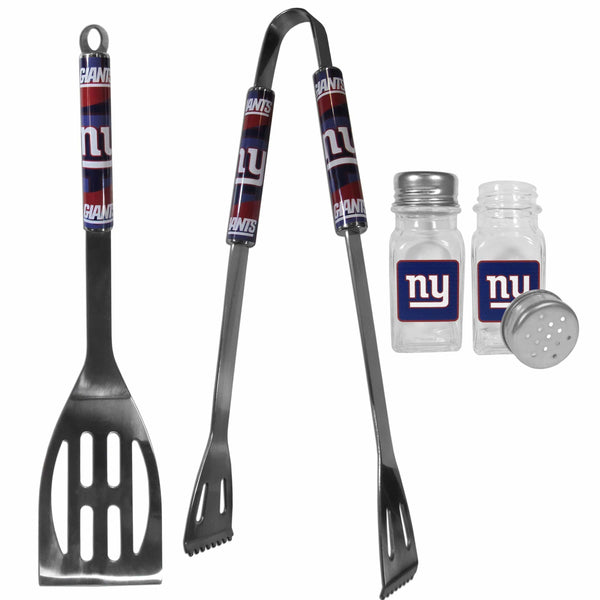 New York Giants 2pc BBQ Set with Salt & Pepper Shakers-Tailgating Accessories-JadeMoghul Inc.