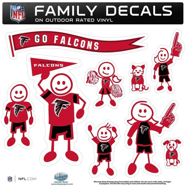 NFL - Atlanta Falcons Family Decal Set Large-Automotive Accessories,Decals,Family Character Decals,Large Family Decals,NFL Large Family Decals-JadeMoghul Inc.