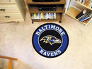 Round Outdoor Rugs NFL Baltimore Ravens Roundel Mat 27" diameter