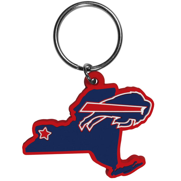 NFL - Buffalo Bills Home State Flexi Key Chain-Key Chains,NFL Key Chains,NFL Home State Flexi Key Chains-JadeMoghul Inc.