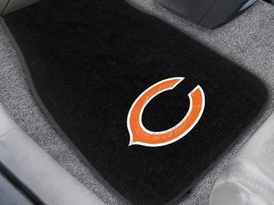 Rubber Car Mats NFL Chicago Bears 2-pc Embroidered Front Car Mats 18"x27"