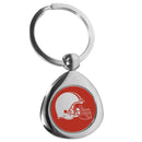 NFL - Cleveland Browns Round Teardrop Key Chain-Key Chains,NFL Key Chains,Cleveland Browns Key Chains-JadeMoghul Inc.