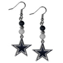 NFL - Dallas Cowboys Fan Bead Dangle Earrings-Jewelry & Accessories,Earrings,Fan Bead Earrings,NFL Fan Bead Earrings-JadeMoghul Inc.