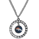 NFL - Denver Broncos Rhinestone Hoop Necklace-Jewelry & Accessories,Necklaces,Rhinestone Hoop Necklaces,NFL Rhinestone Hoop Necklaces-JadeMoghul Inc.