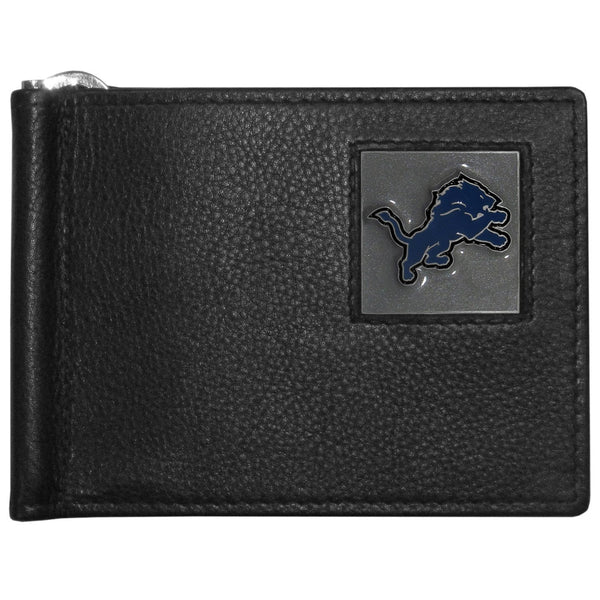 NFL - Detroit Lions Leather Bill Clip Wallet-Wallets & Checkbook Covers,Bill Clip Wallets,NFL Bill Clip Wallets-JadeMoghul Inc.