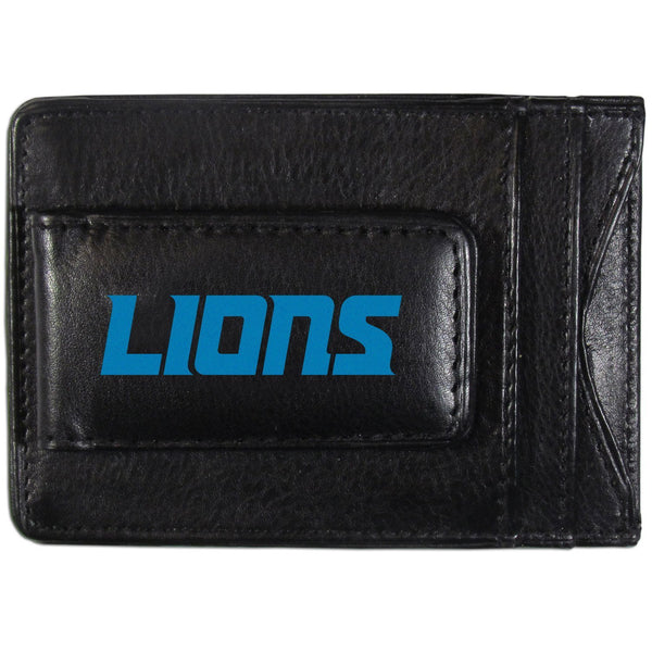 NFL - Detroit Lions Logo Leather Cash and Cardholder-Wallets & Checkbook Covers,NFL Wallets,Detroit Lions Wallets-JadeMoghul Inc.