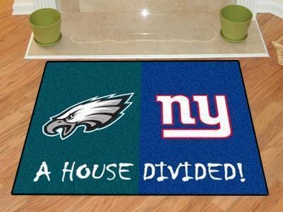 Large Area Rugs Cheap NFL Eagles Giants House Divided Rug 33.75"x42.5"