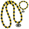 NFL - Green Bay Packers Fan Bead Necklace and Bracelet Set-Jewelry & Accessories,NFL Jewelry,Green Bay Packers Jewelry-JadeMoghul Inc.