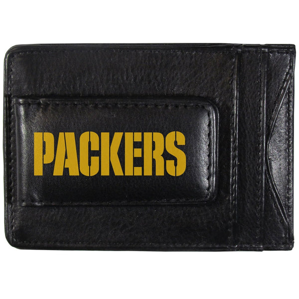 NFL - Green Bay Packers Logo Leather Cash and Cardholder-Wallets & Checkbook Covers,NFL Wallets,Green Bay Packers Wallets-JadeMoghul Inc.