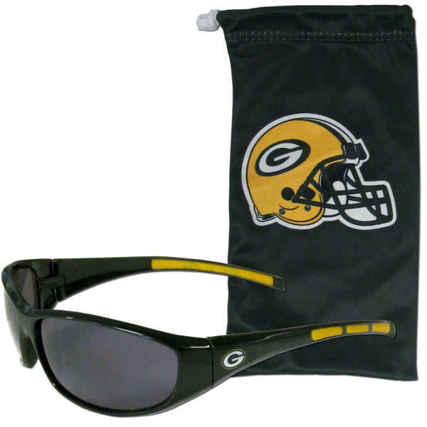 NFL - Green Bay Packers Sunglass and Bag Set-Sunglasses, Eyewear & Accessories,Sunglass and Accessory Sets,Sunglass and Bag Sets,NFL Sunglass and Bag Sets-JadeMoghul Inc.