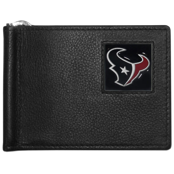 NFL - Houston Texans Leather Bill Clip Wallet-Wallets & Checkbook Covers,Bill Clip Wallets,NFL Bill Clip Wallets-JadeMoghul Inc.