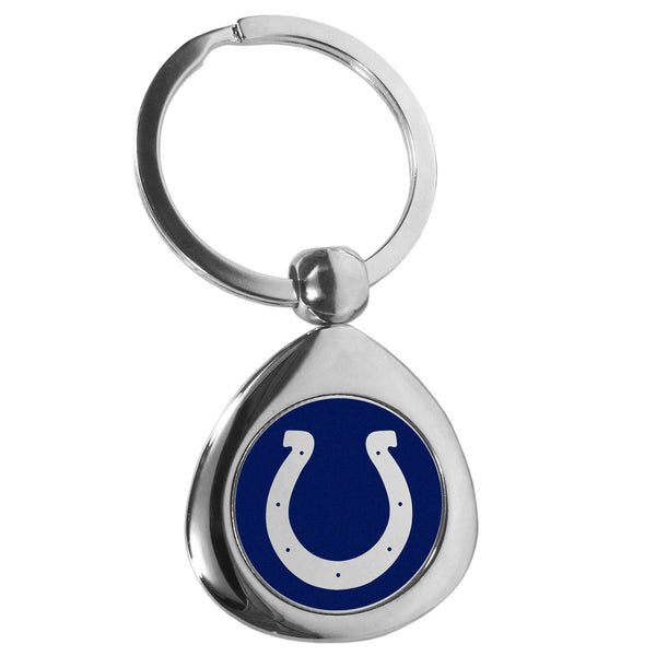 NFL - Indianapolis Colts Round Teardrop Key Chain-Key Chains,NFL Key Chains,Indianapolis Colts Key Chains-JadeMoghul Inc.
